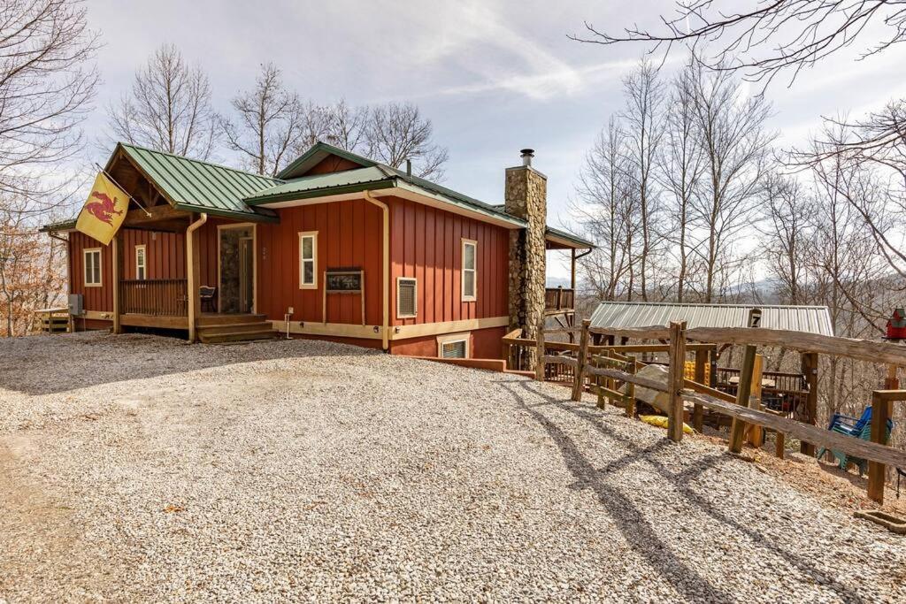 Red Rooster Family Cabin W/Hot Tub+Fire Pit+View Franklin Ngoại thất bức ảnh